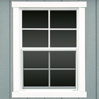 shed window trim instead of shutters 0