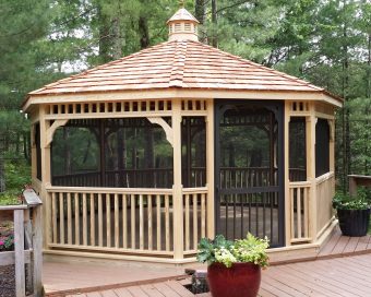 pine gazebo without pagoda