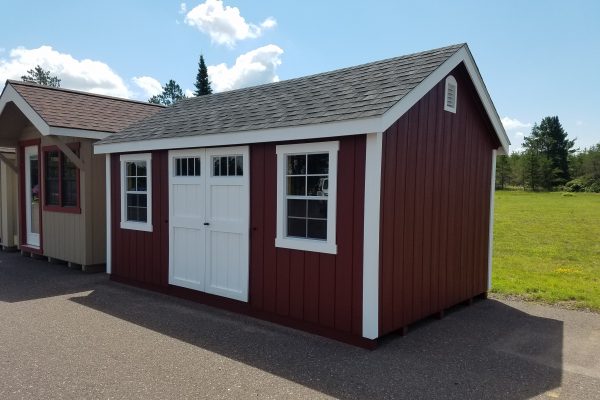 maroon wood garden shed for sale in northern michigan