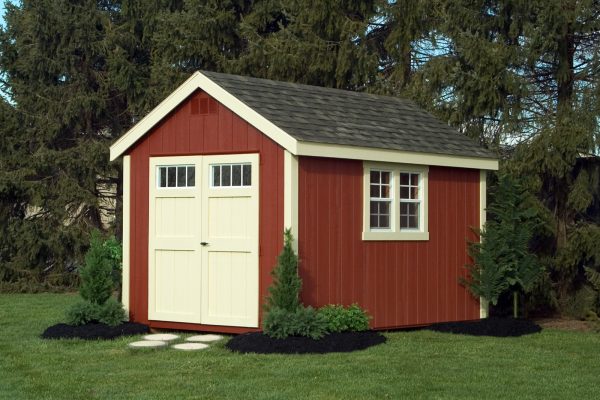 red wood utility shed custom built near hayward wisconsin