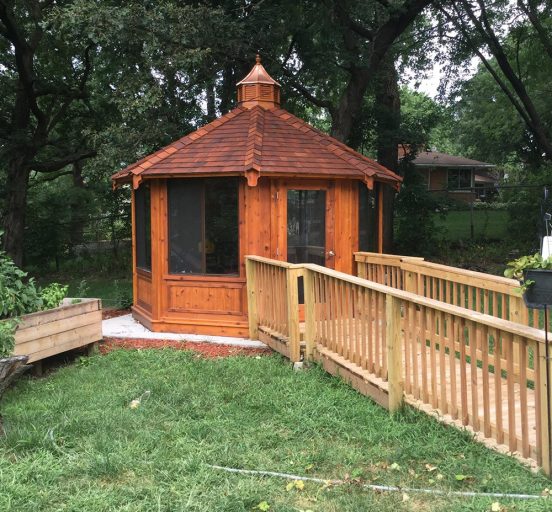 beautiful wood gazebo