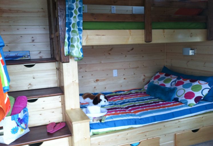 bunkhouse shed interior for sleeping