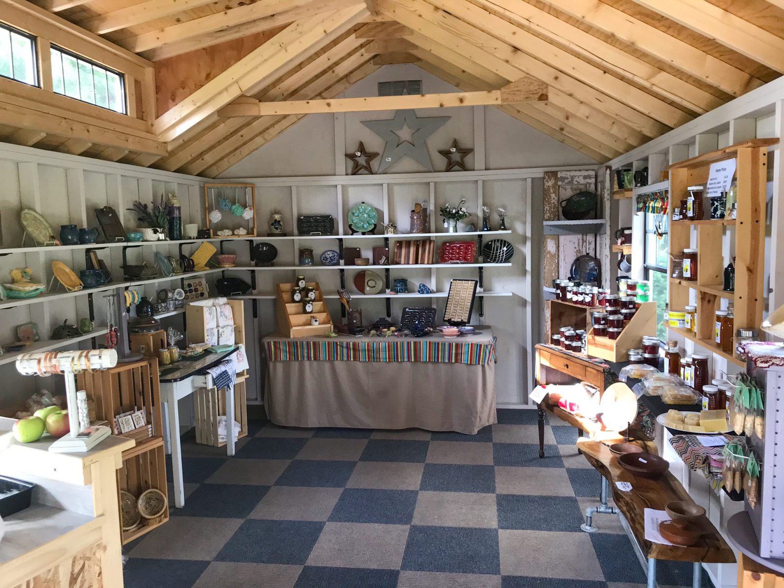 inside retail portable cabin store in spooner wisconsin