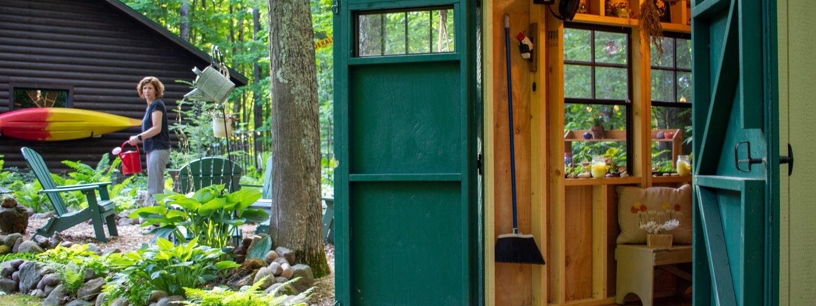 happy gardening in the perfect backyard she shed ideal for minnesota and wisconsin