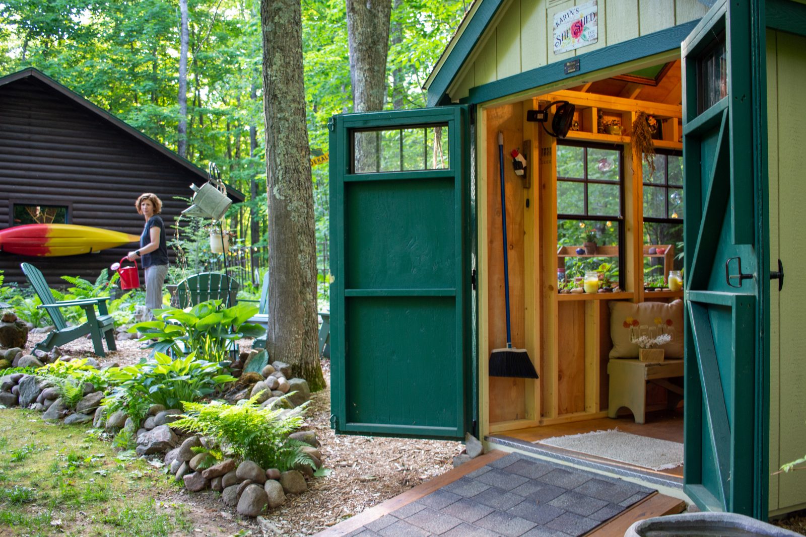 happy gardening in the perfect backyard she shed ideal for minnesota and wisconsin