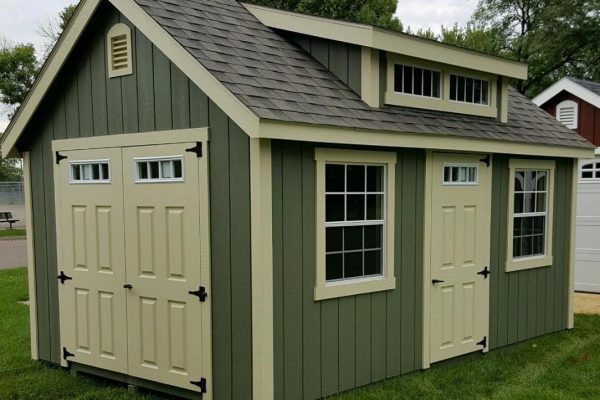 classic shed style used as a she shed in minnesota