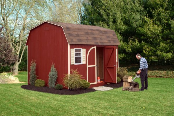 red 10x12 storage barn for self storage in golden valley minnesota