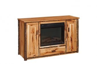 2 door fireplace tv stand 1