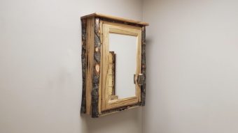 medicine cabinet with mirror door