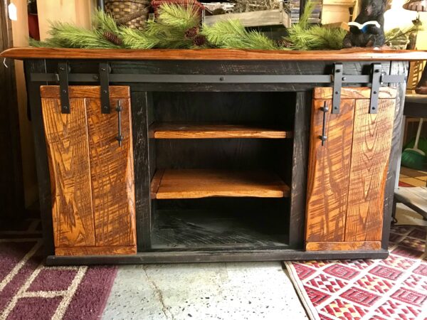 rustic barndoor tv cabinet copy