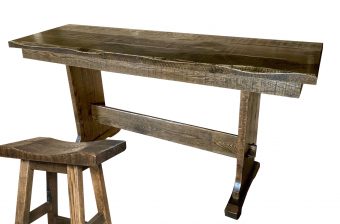 rustic counter trestle table