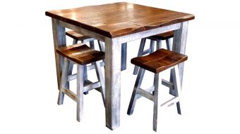 rustic solid top table