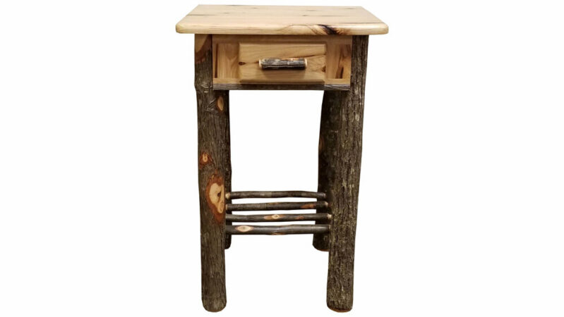 small square night stand hickory