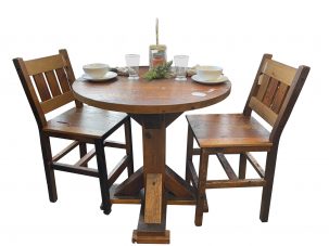 barnwood pedestal table