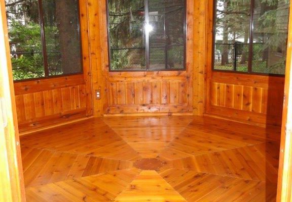 northwood industries royal cedar gazebo interior view