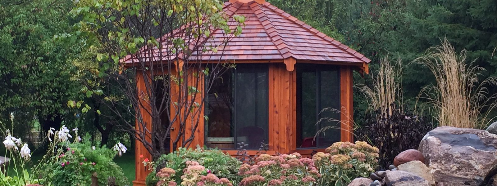 beautiful cedar gazebo in WI