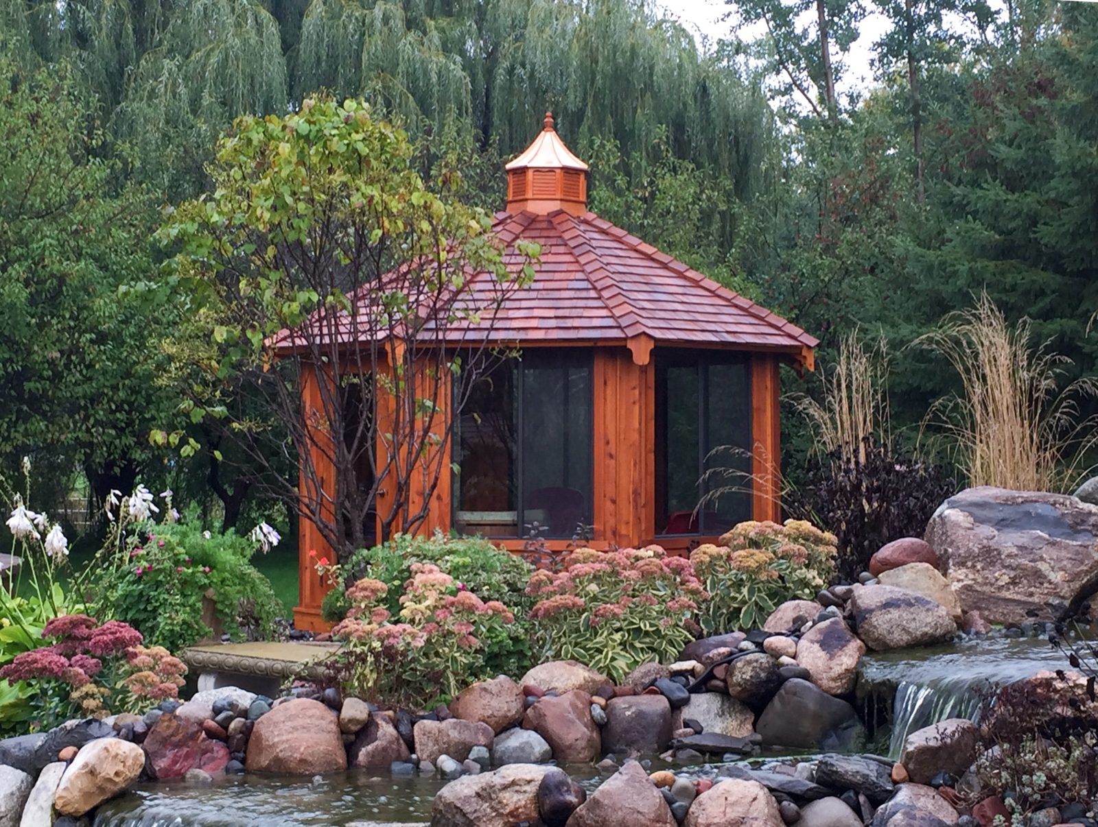 beautiful cedar gazebo in WI