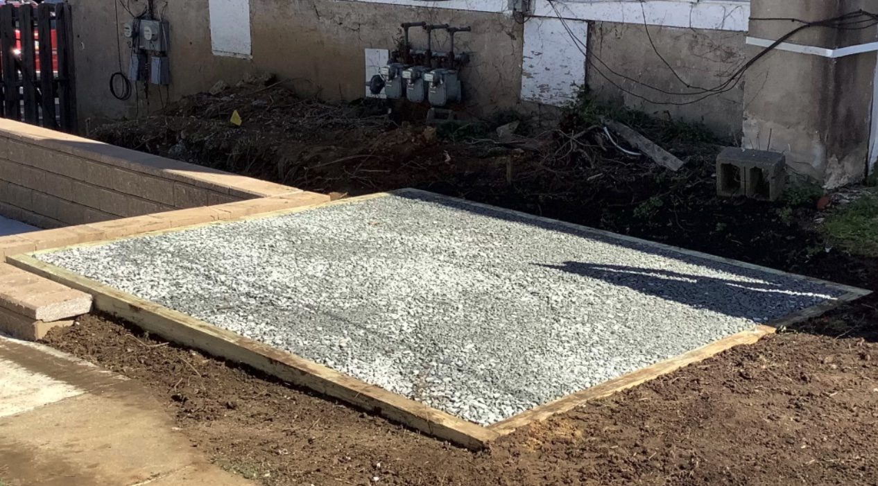 10x12 gravel shed pad