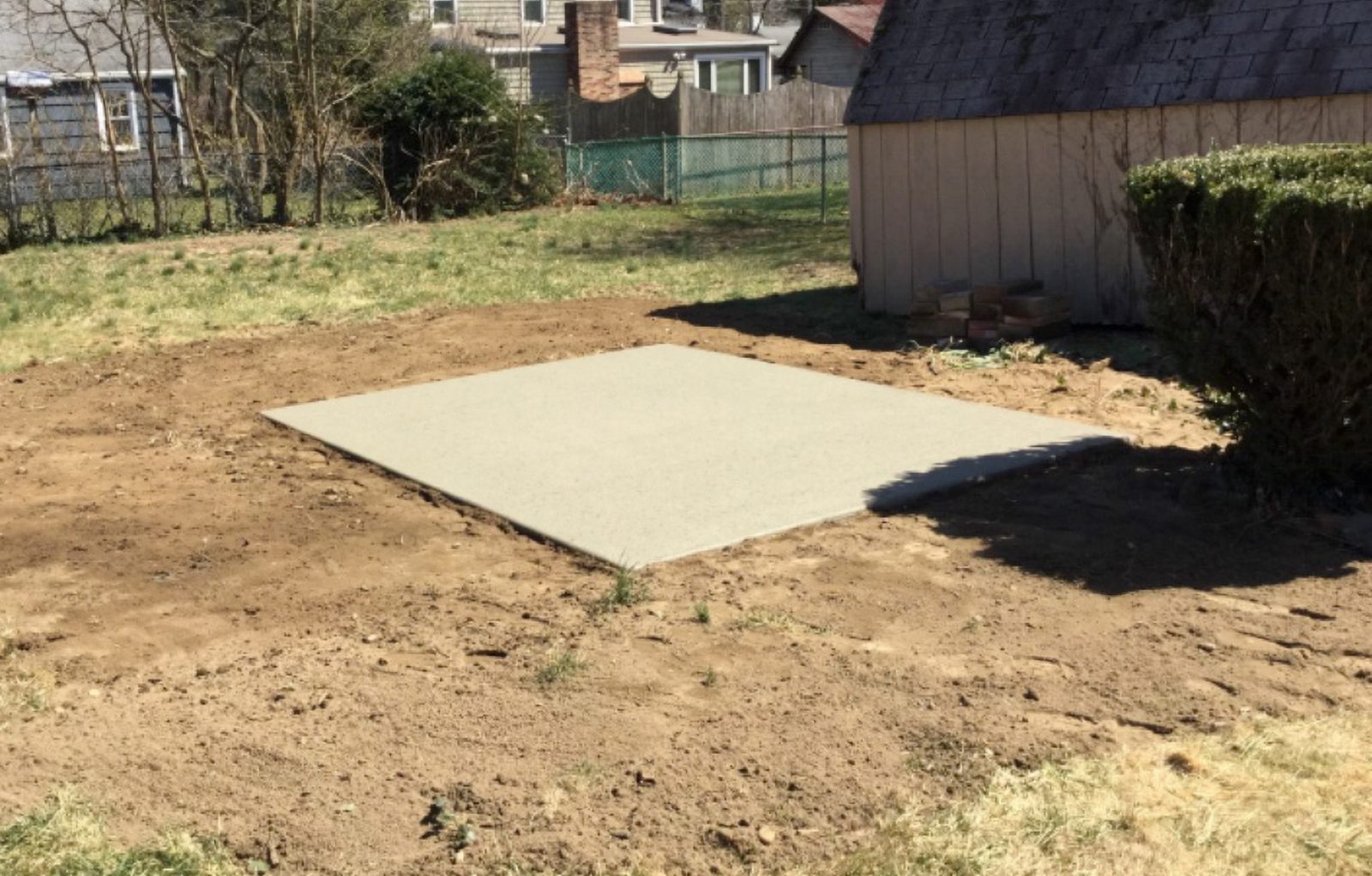 10x12 concrete shed pad in new jersey