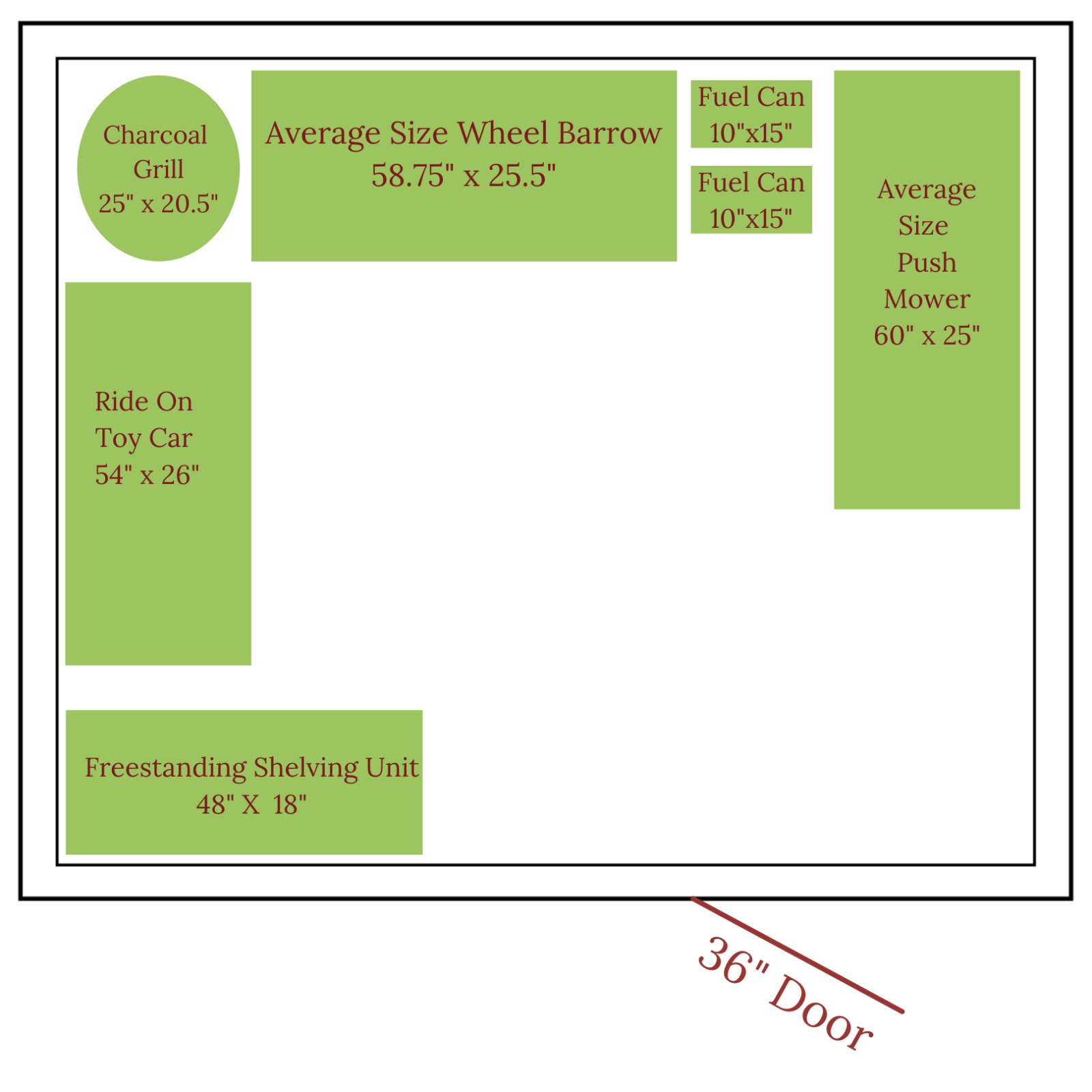 10x12 garden shed layout