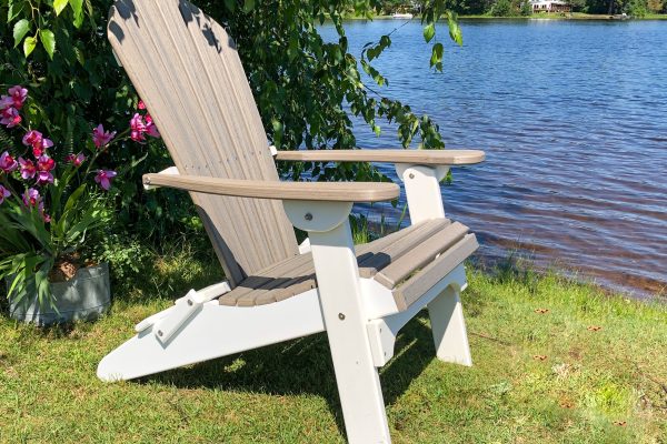 two tone folding poly adirondack chair for sale in the usa