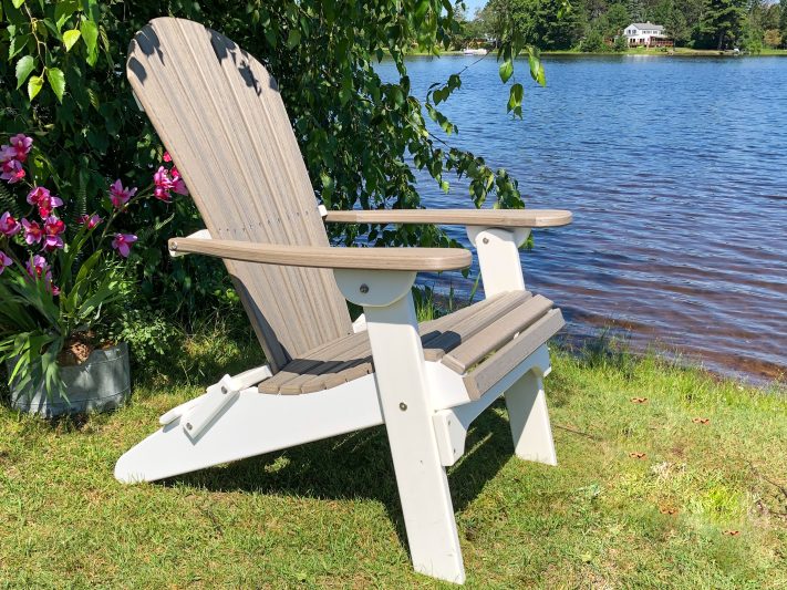 two tone folding poly adirondack chair for sale in the usa