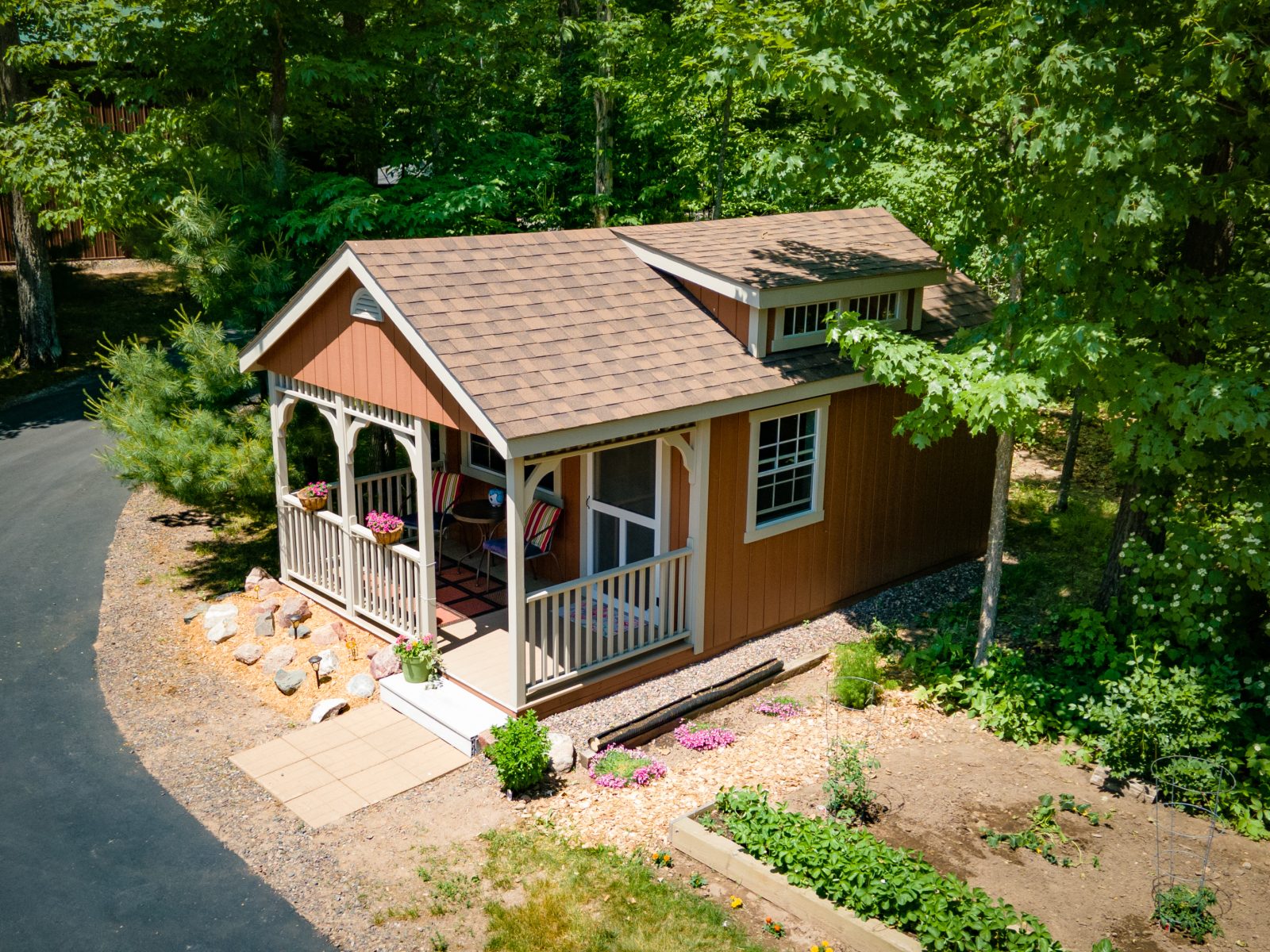 prefab shed being used as hobby room in wisconsin