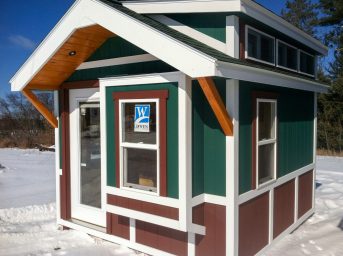 outdoor shed in the snow wisconsin