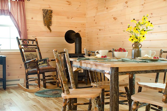 rustic log furniture at the Minnesota state fair