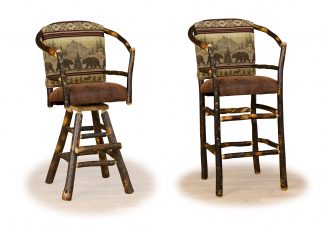 10 hickory swivel hoop barstools