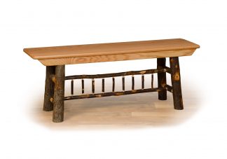 13 hickory spindle bench