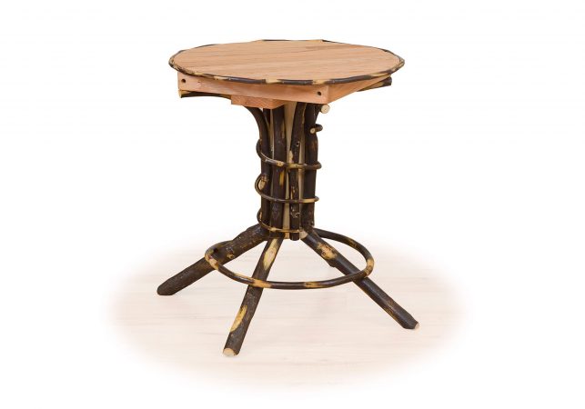 49 hickory pedestal end table