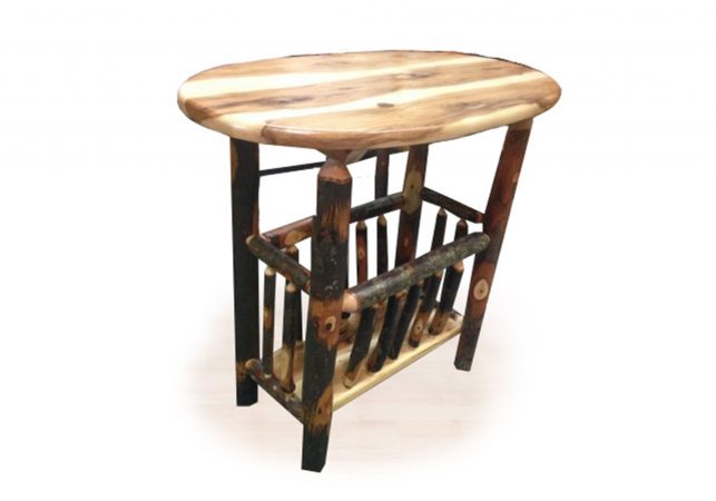 76 hickory oval magazine table