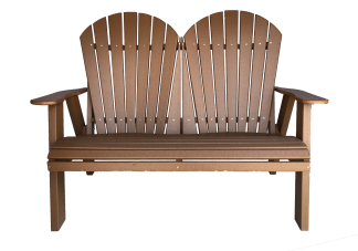 12 fanback love seat outdoor seating from poly wood