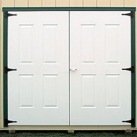 shed door raised panel steel 0