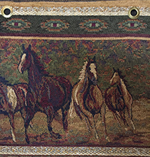horses dark fabric for hickory furniture