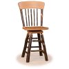 11 hickory panel back swivel bar stool no arms