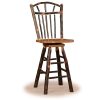 15 hickory wagon wheel swivel barstool no arms