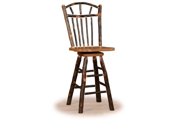 15 hickory wagon wheel swivel barstool no arms
