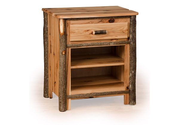26 hickory night stand with drawer and without door