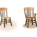 4 hickory panel back chairs primary