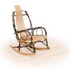 52 rustic hickory twig arm rocking chair