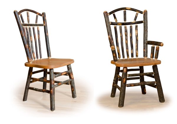 6 hickory wagon wheel chairs