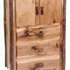 Wavy Edge Armoire Hickory