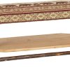 plain bench with shelf