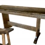 rustic counter trestle table