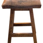 rustic padded saddle stool