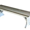 rustic trestle bench