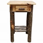 small square night stand hickory