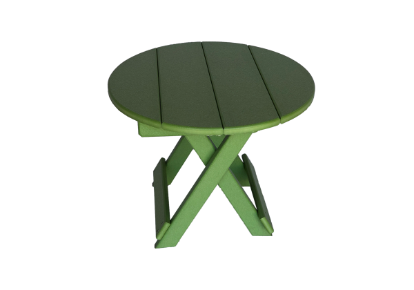 33 round folding side table for outdoor porch furniture
